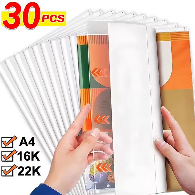 Laptop Sleeve - 10/30PCS A4/16K/22K Transparent Book Cover Self-Adhesive