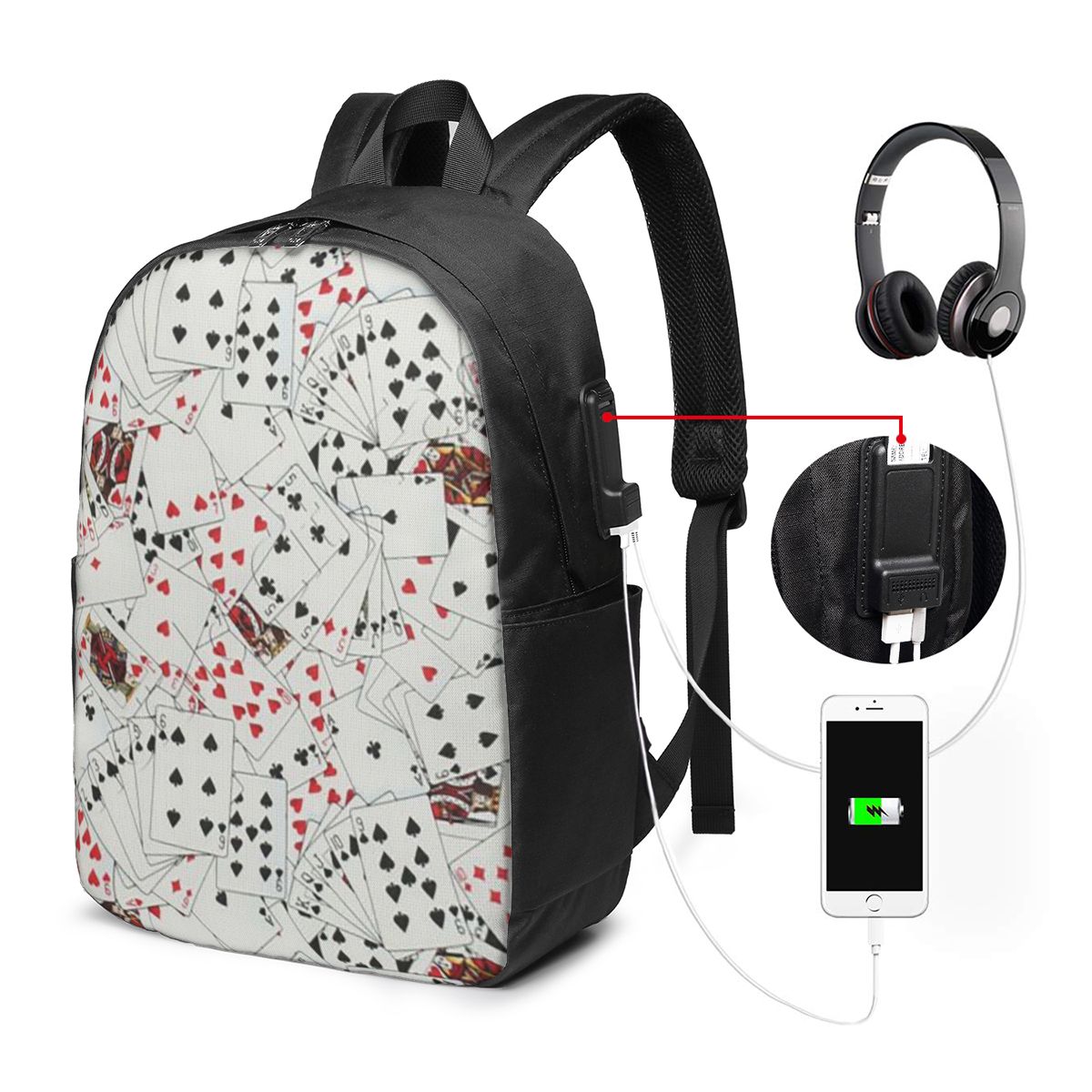 Playing Cards Poker Print Back - Laptop Bag review and price