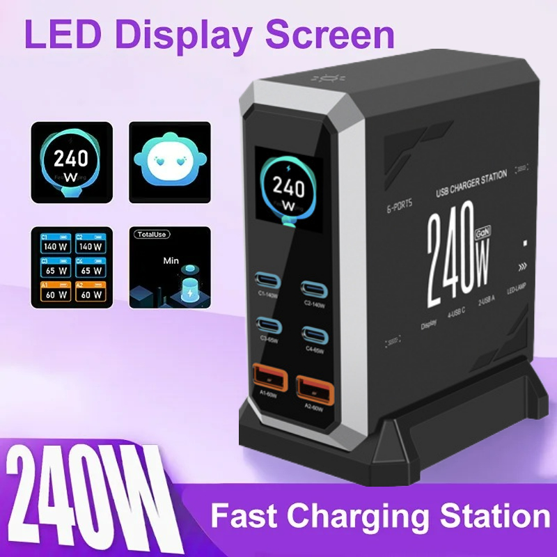 NEW 2026 240W GaN Charger 6-IN - Laptop Charger review and price