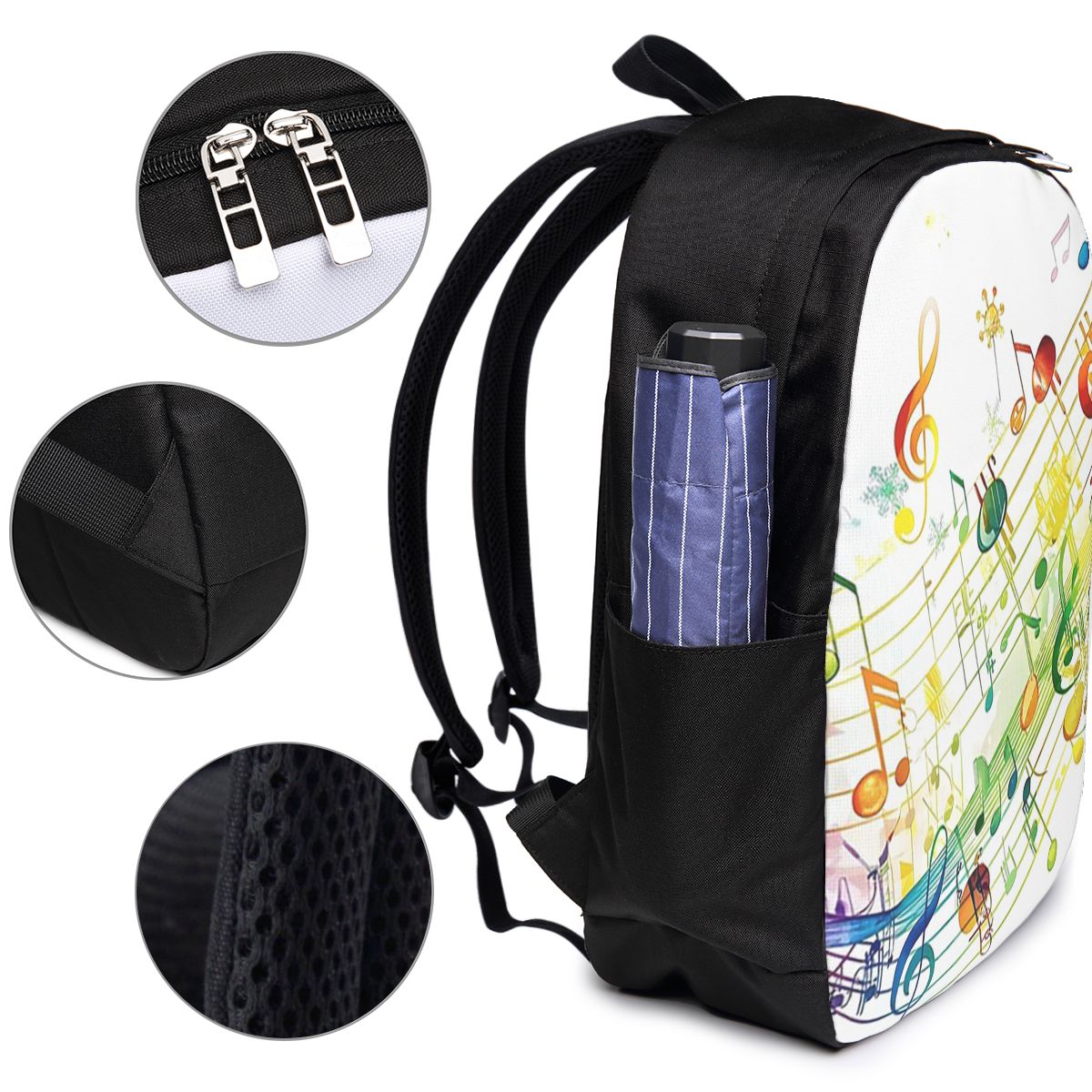 Abstract Piano Keys With Music - Laptop Bag review and price