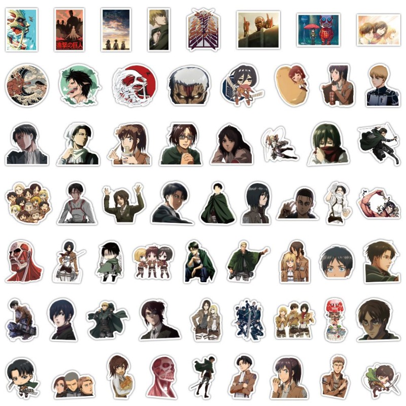 60Pcs Attack on Titan Anime St - Laptop Original Accessories review and price