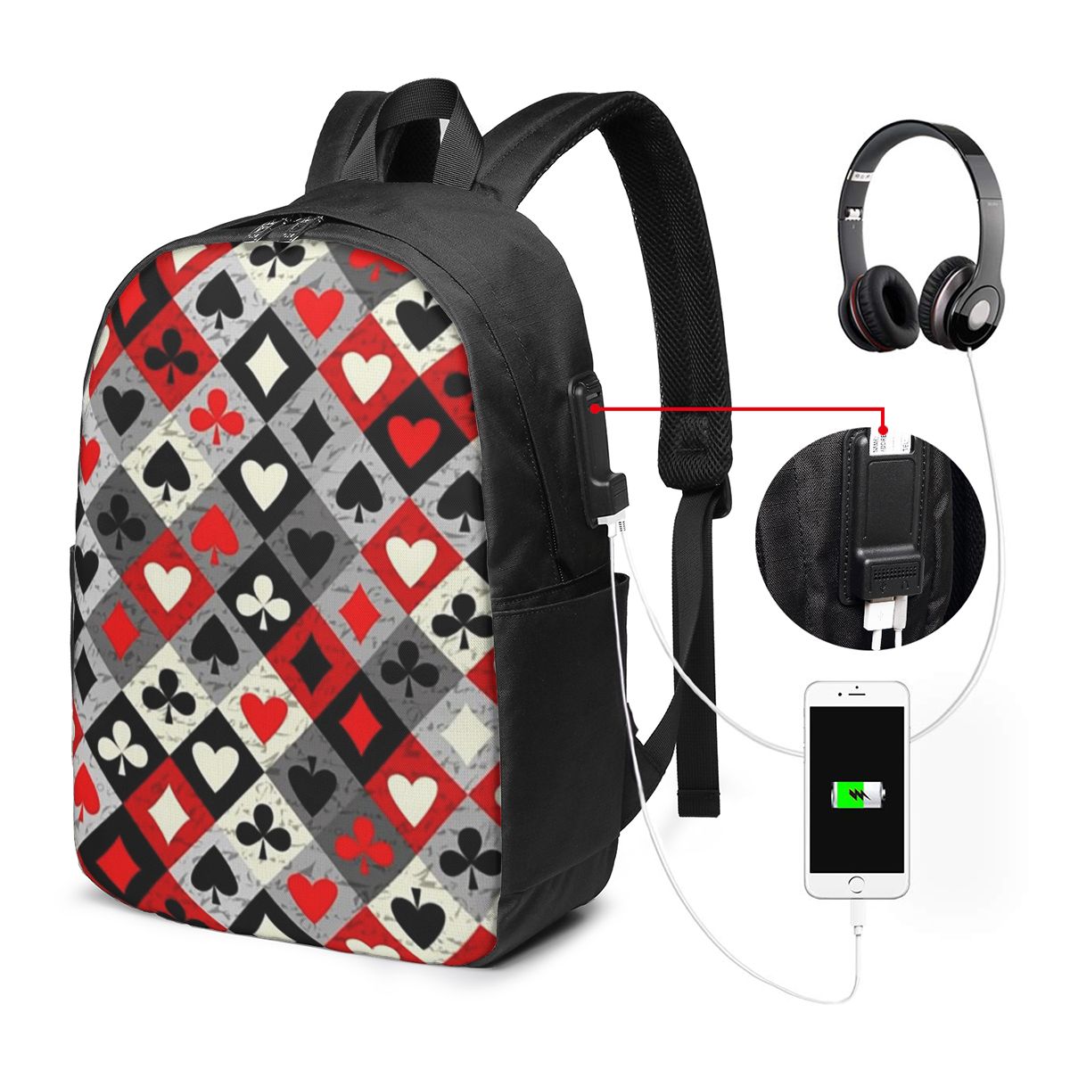 Playing Cards Poker Print Back - Laptop Bag review and price
