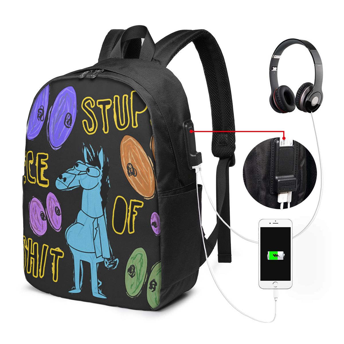 Cartoon Bojack Horseman Stupid - Laptop Bag review and price